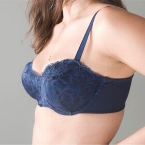 Soma Embraceable Lace Balconette Bra Navy Blue 38DD